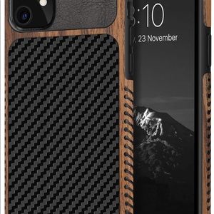 Wood grain and Carbon fiber IPhone 11 case (BRAND NEW)